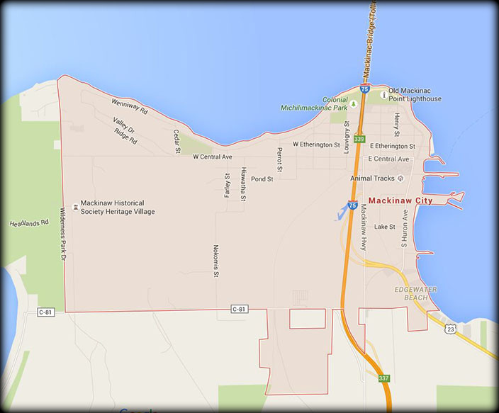 Map of Our Mackinaw Service Area